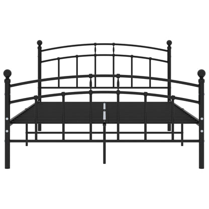 Bedframe Metaal 200 x 200 cm Zwart