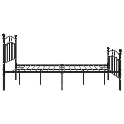 Bedframe Metaal 200 x 200 cm Zwart