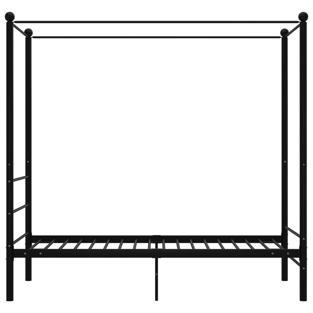 Hemelbedframe Metaal 90 x 200 cm Zwart