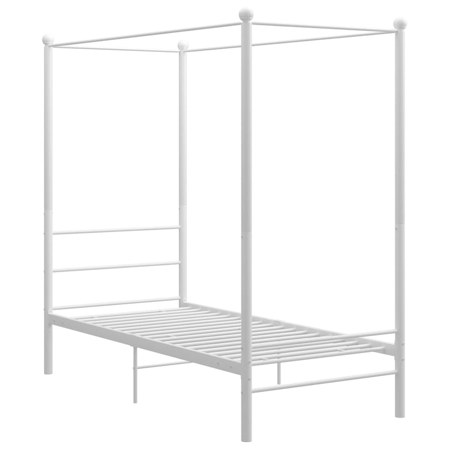 Hemelbedframe Metaal 90 x 200 cm Wit