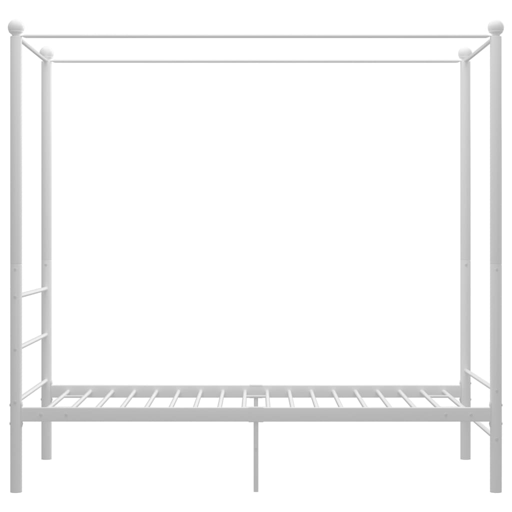 Hemelbedframe Metaal 90 x 200 cm Wit