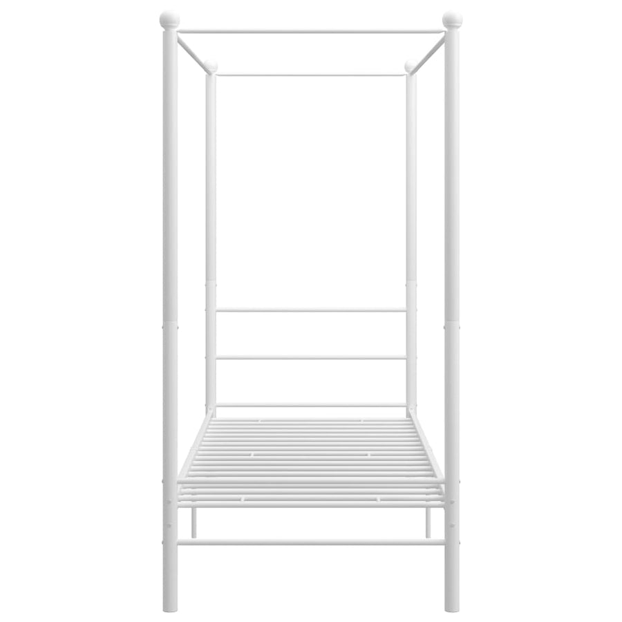 Hemelbedframe Metaal 90 x 200 cm Wit