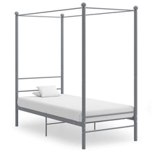 Hemelbedframe Metaal 90 x 200 cm Grijs