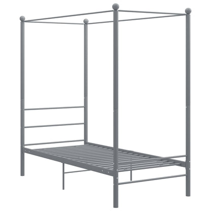Hemelbedframe Metaal 90 x 200 cm Grijs
