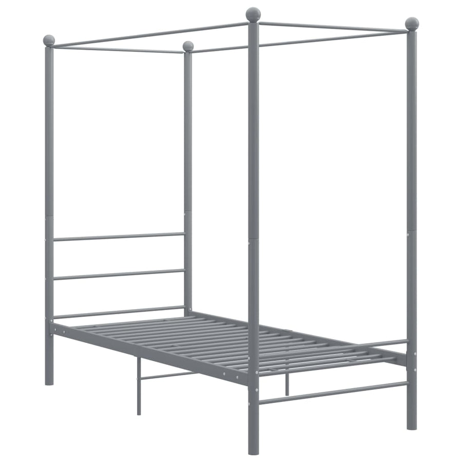 Hemelbedframe Metaal 90 x 200 cm Grijs