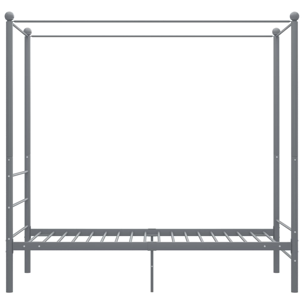 Hemelbedframe Metaal 90 x 200 cm Grijs