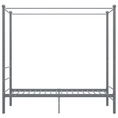 Hemelbedframe Metaal 90 x 200 cm Grijs
