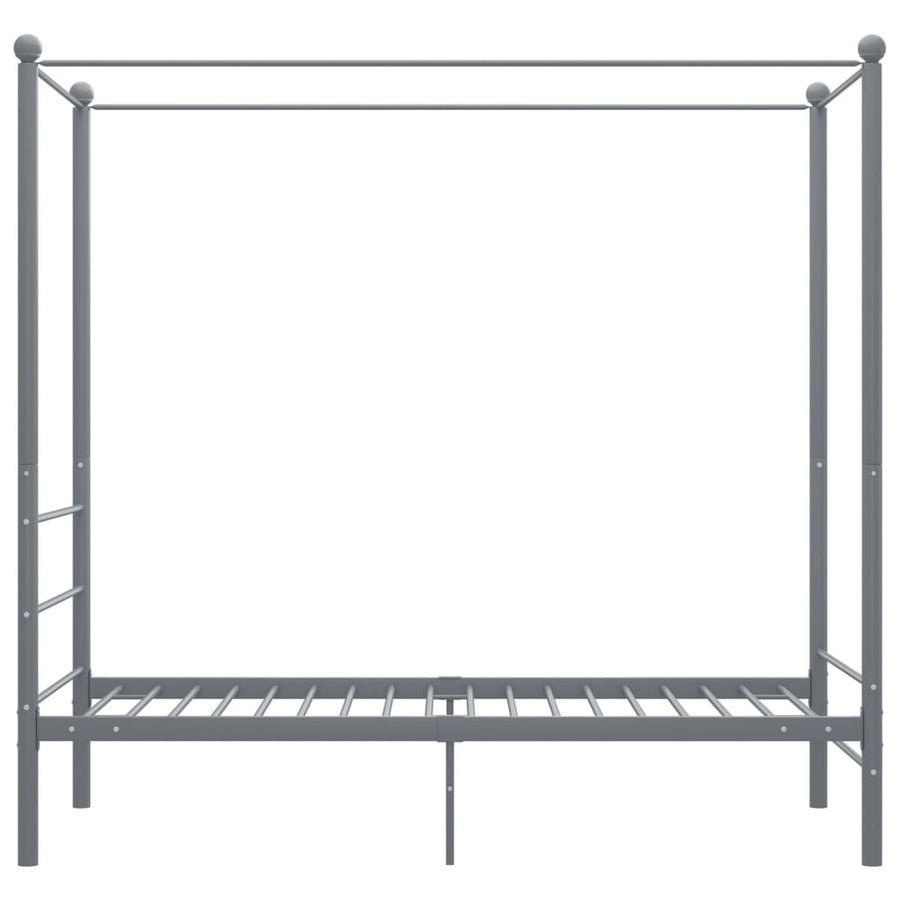Hemelbedframe Metaal 90 x 200 cm Grijs