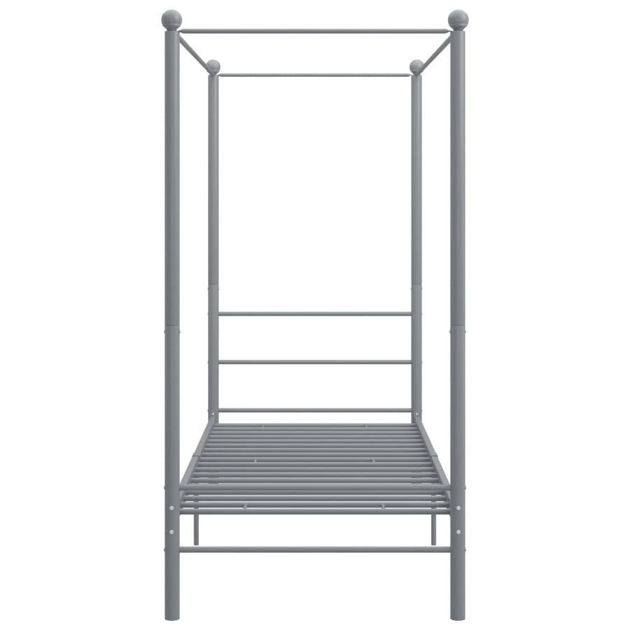 Hemelbedframe Metaal 90 x 200 cm Grijs