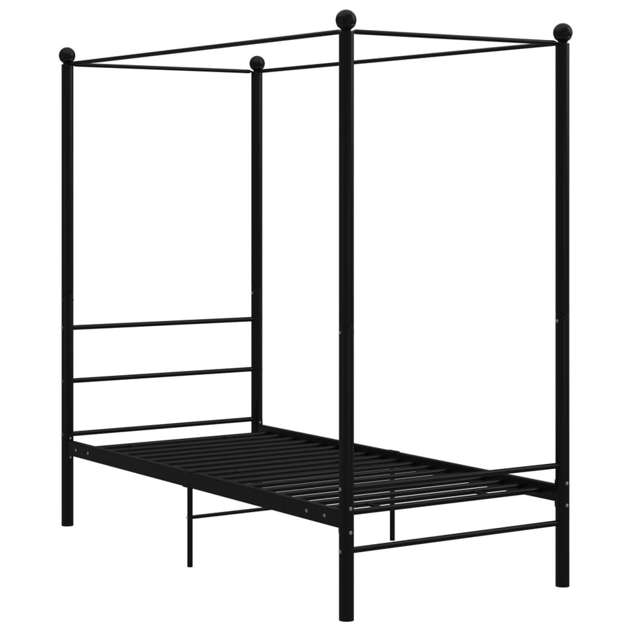 Hemelbedframe Metaal 100 x 200 cm Zwart