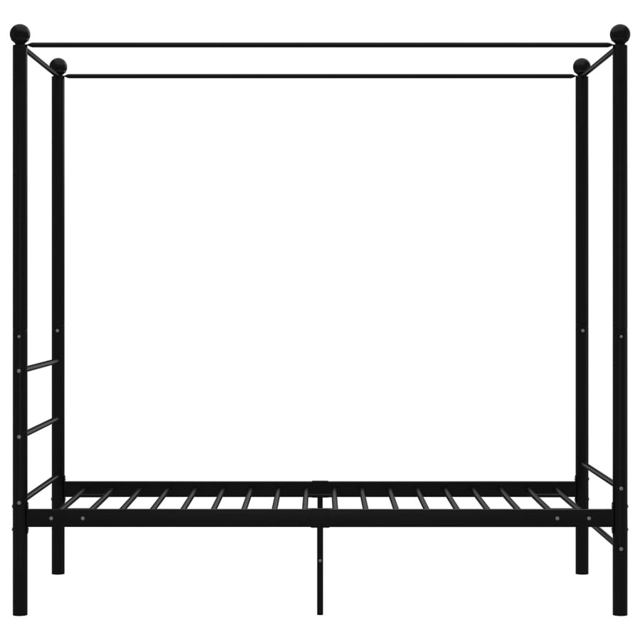 Hemelbedframe Metaal 100 x 200 cm Zwart