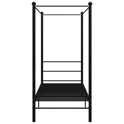 Hemelbedframe Metaal 100 x 200 cm Zwart