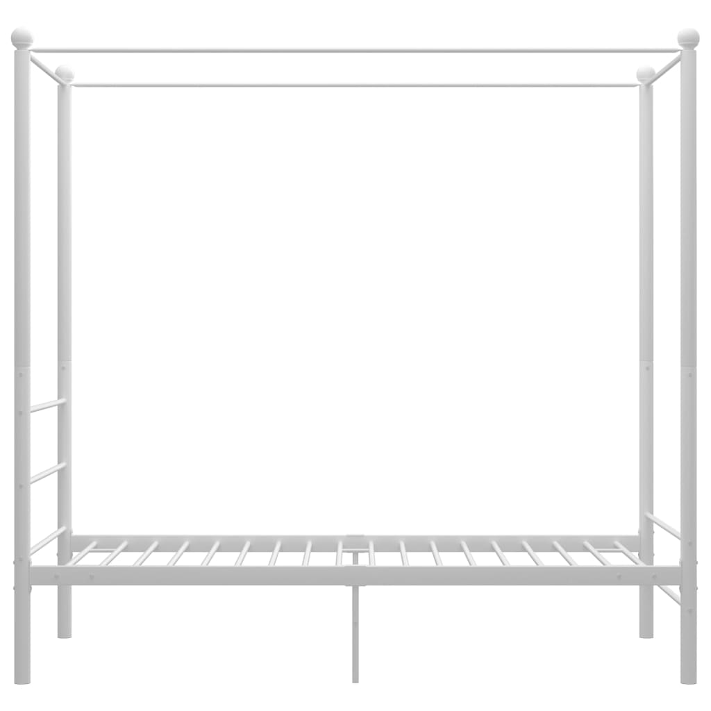 Hemelbedframe Metaal 100 x 200 cm Wit