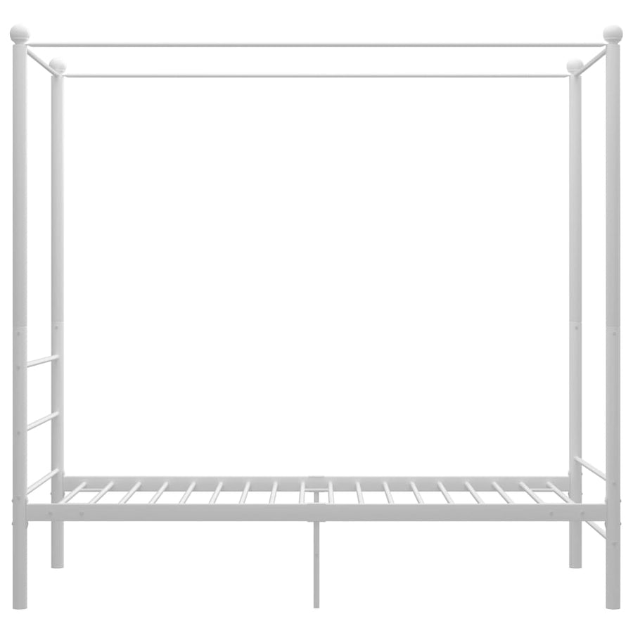Hemelbedframe Metaal 100 x 200 cm Wit
