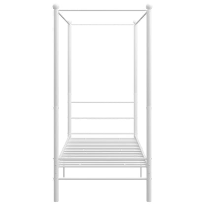 Hemelbedframe Metaal 100 x 200 cm Wit