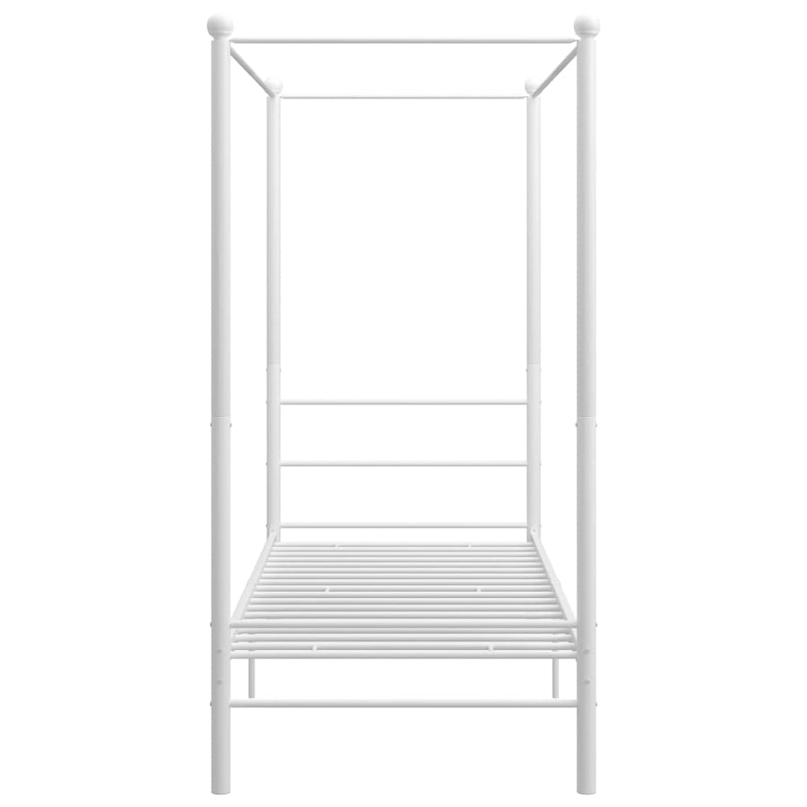 Hemelbedframe Metaal 100 x 200 cm Wit
