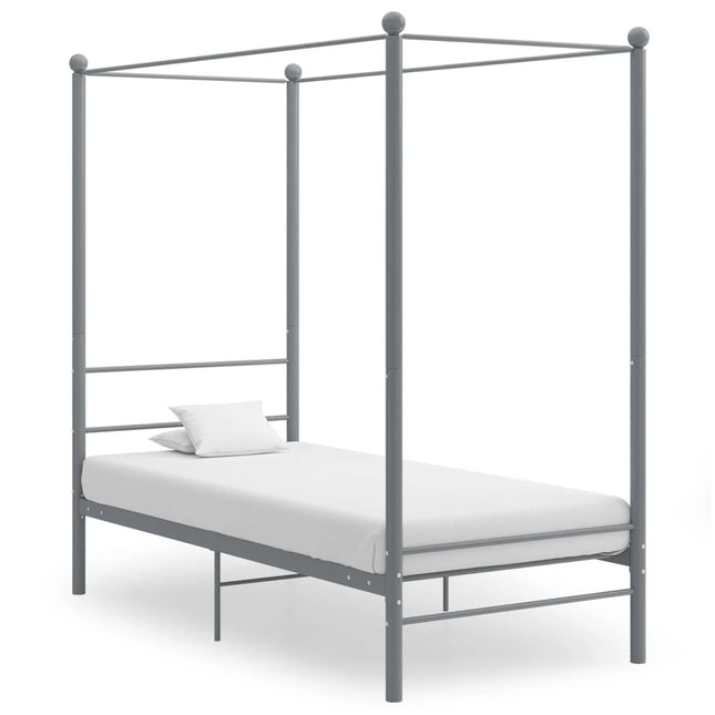 Hemelbedframe Metaal 100 x 200 cm Grijs