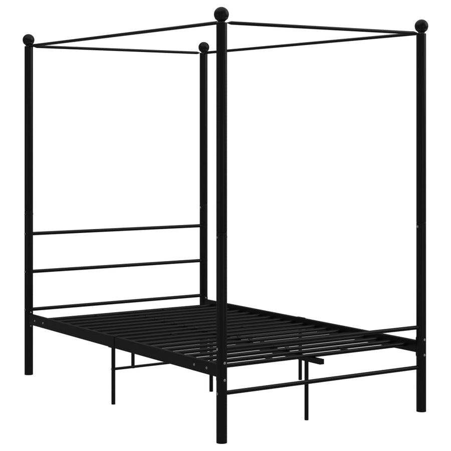 Hemelbedframe Metaal 120 x 200 cm Zwart