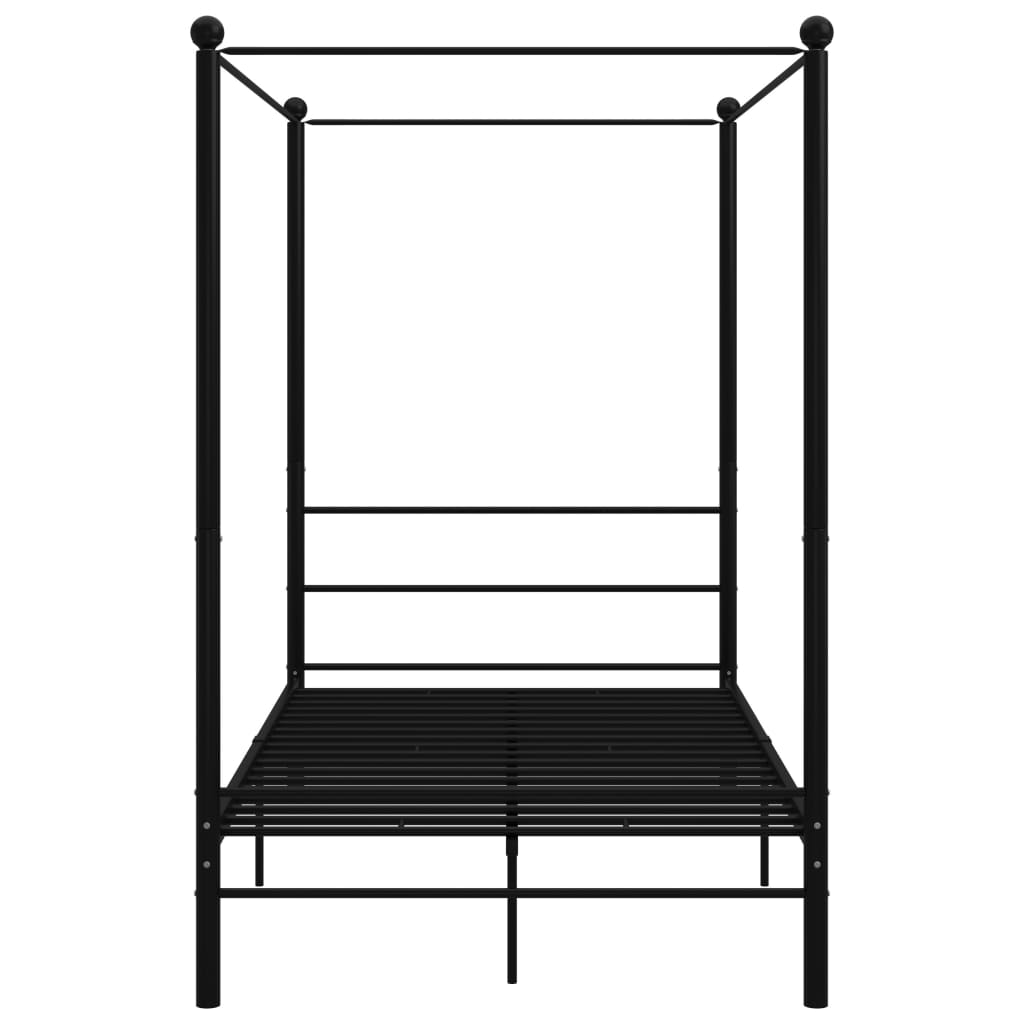 Hemelbedframe Metaal 120 x 200 cm Zwart
