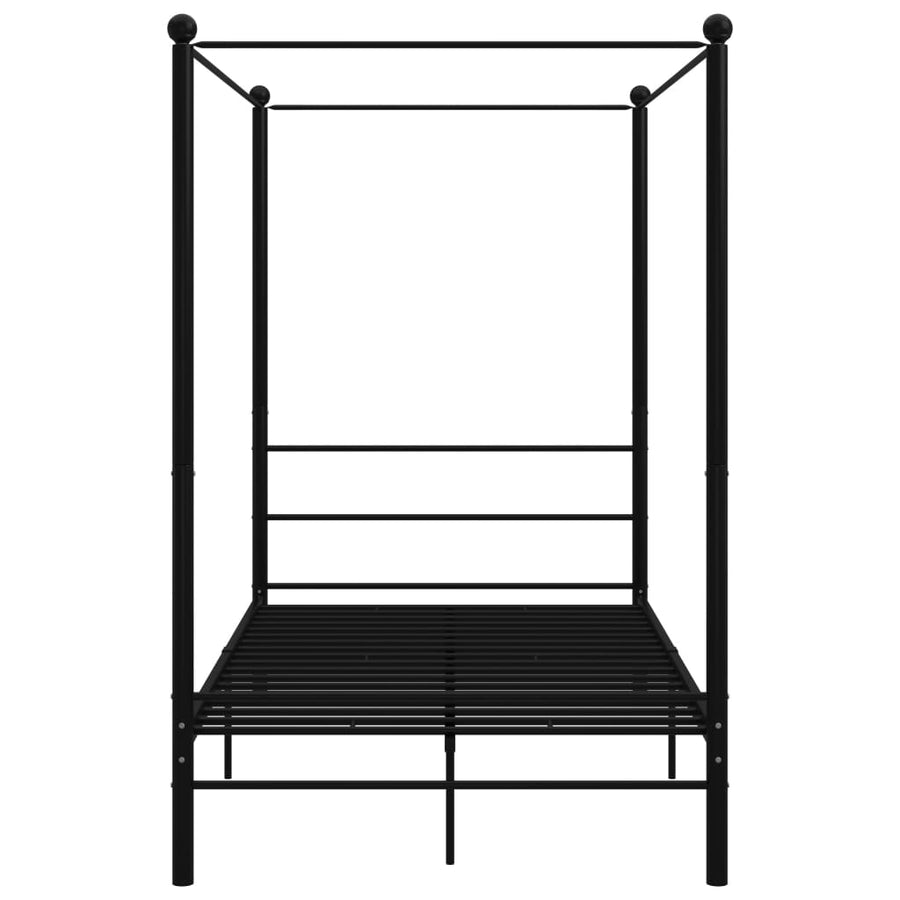 Hemelbedframe Metaal 120 x 200 cm Zwart
