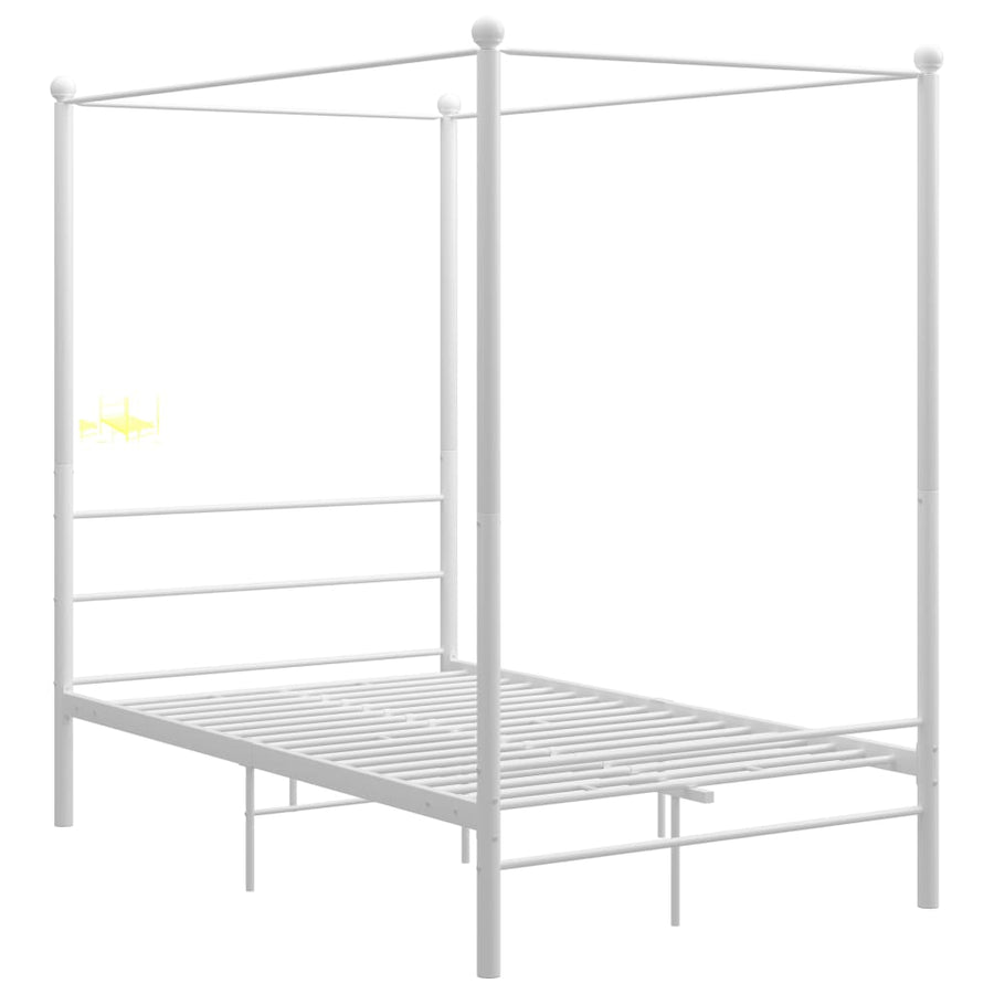 Hemelbedframe Metaal 120 x 200 cm Wit