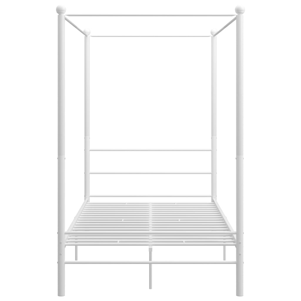 Hemelbedframe Metaal 120 x 200 cm Wit