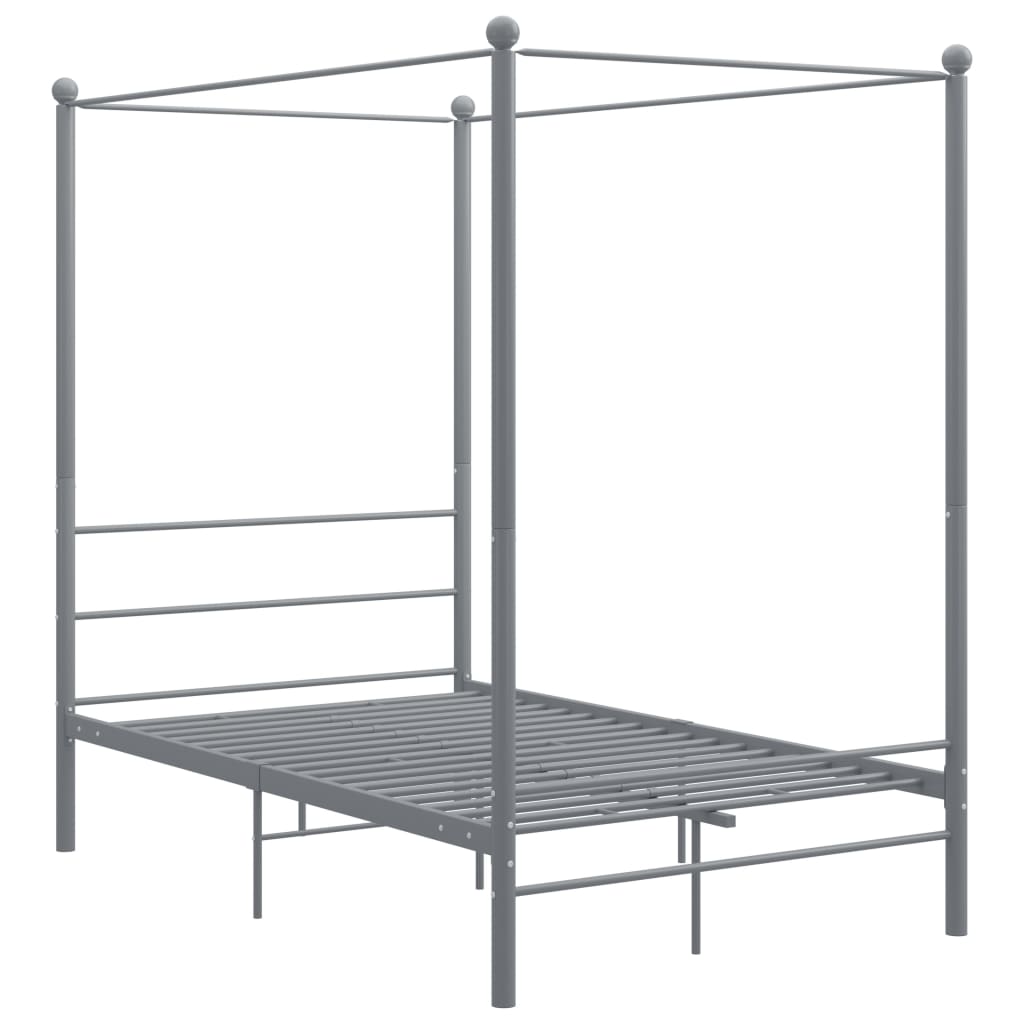 Hemelbedframe Metaal 120 x 200 cm Grijs