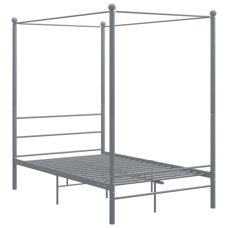 Hemelbedframe Metaal 120 x 200 cm Grijs