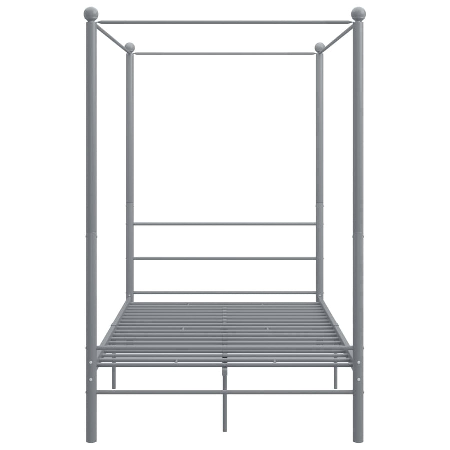 Hemelbedframe Metaal 120 x 200 cm Grijs