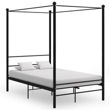 Hemelbedframe Metaal 140 x 200 cm Zwart