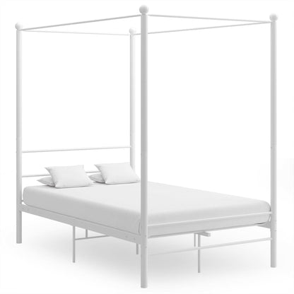 Hemelbedframe Metaal 140 x 200 cm Wit