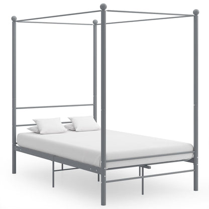 Hemelbedframe Metaal 140 x 200 cm Grijs