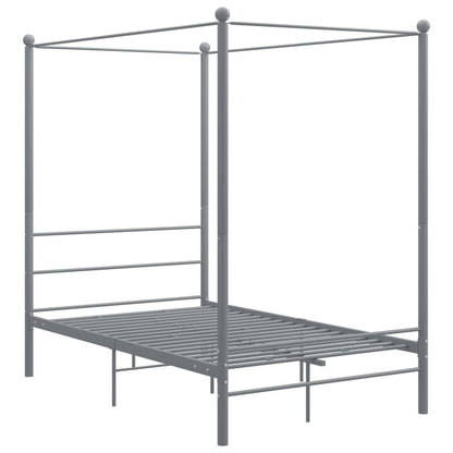 Hemelbedframe Metaal 140 x 200 cm Grijs