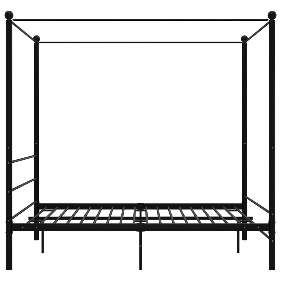 Hemelbedframe Metaal 160 x 200 cm Zwart