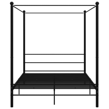 Hemelbedframe Metaal 160 x 200 cm Zwart
