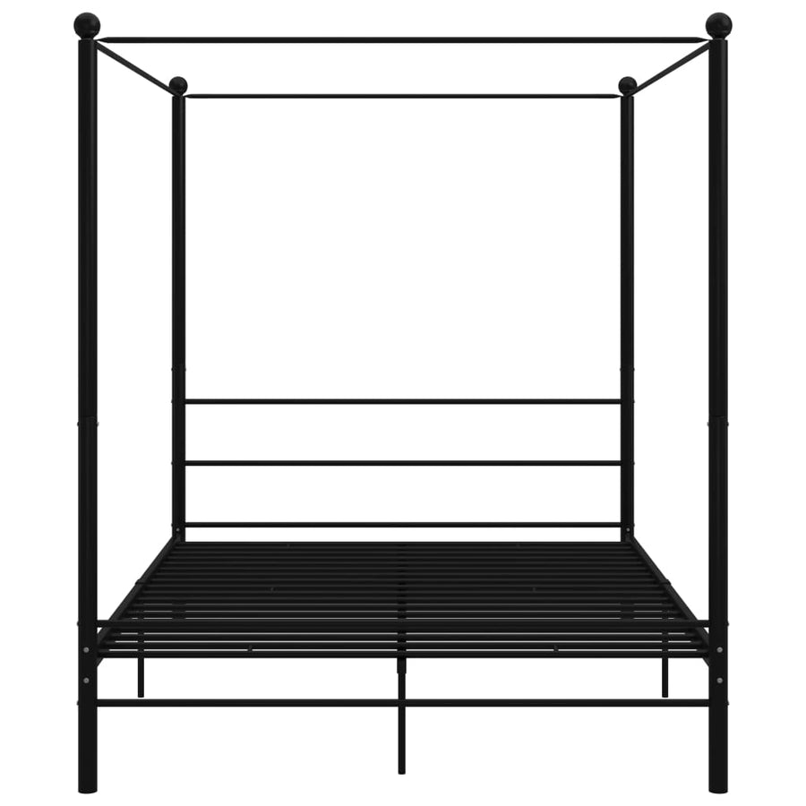 Hemelbedframe Metaal 160 x 200 cm Zwart