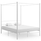 Hemelbedframe Metaal 160 x 200 cm Wit