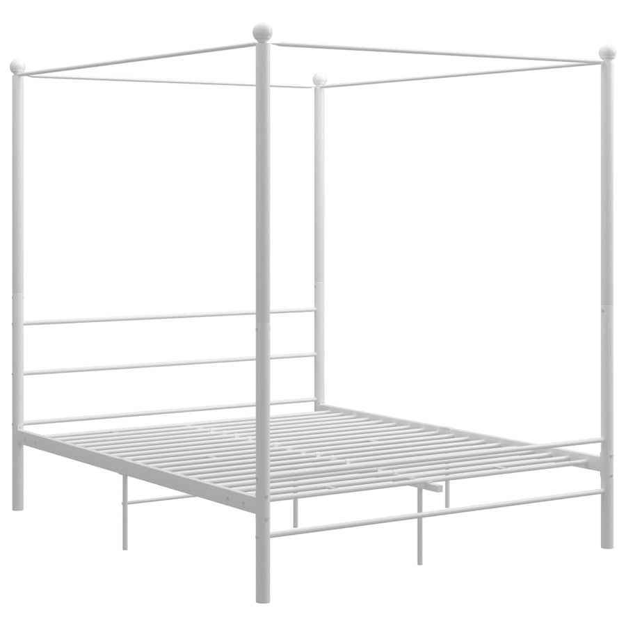 Hemelbedframe Metaal 160 x 200 cm Wit