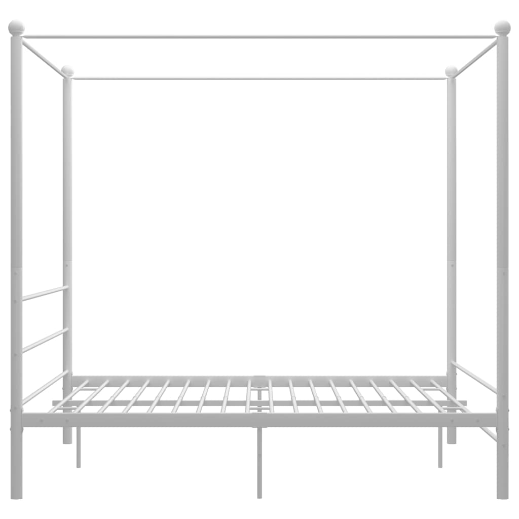Hemelbedframe Metaal 160 x 200 cm Wit