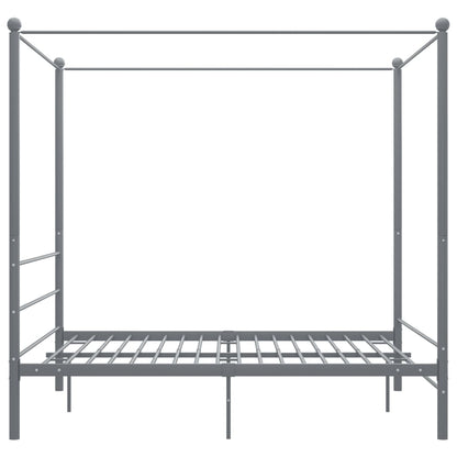Hemelbedframe Metaal 160 x 200 cm Grijs