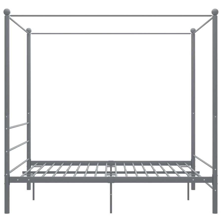 Hemelbedframe Metaal 160 x 200 cm Grijs
