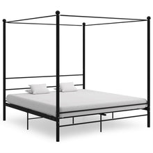 Hemelbedframe Metaal 180 x 200 cm Zwart