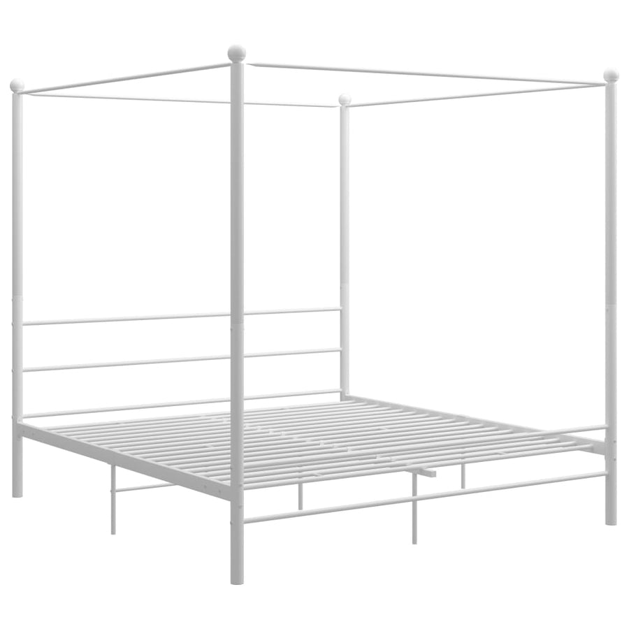 Hemelbedframe Metaal 180 x 200 cm Wit
