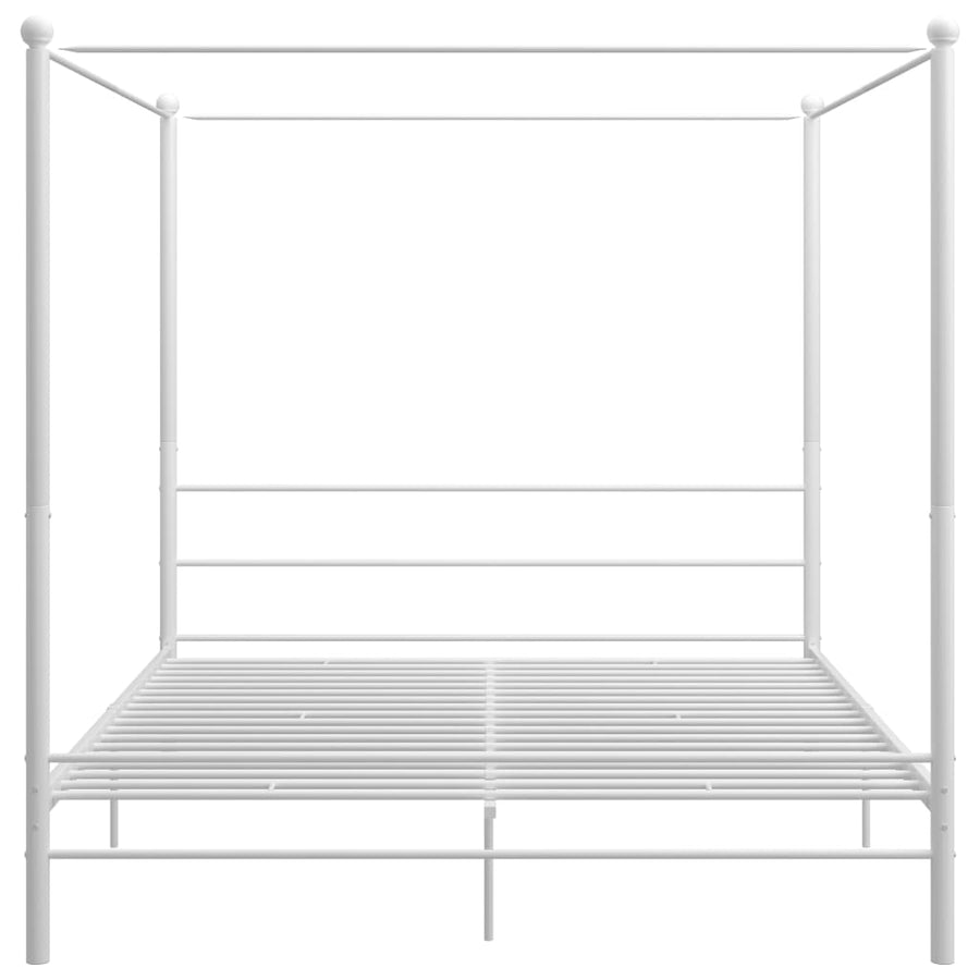 Hemelbedframe Metaal 180 x 200 cm Wit
