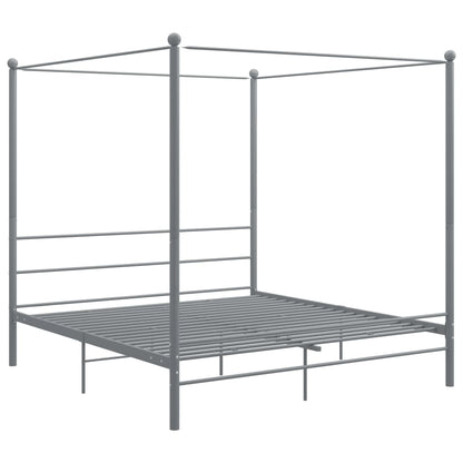 Hemelbedframe Metaal 180 x 200 cm Grijs