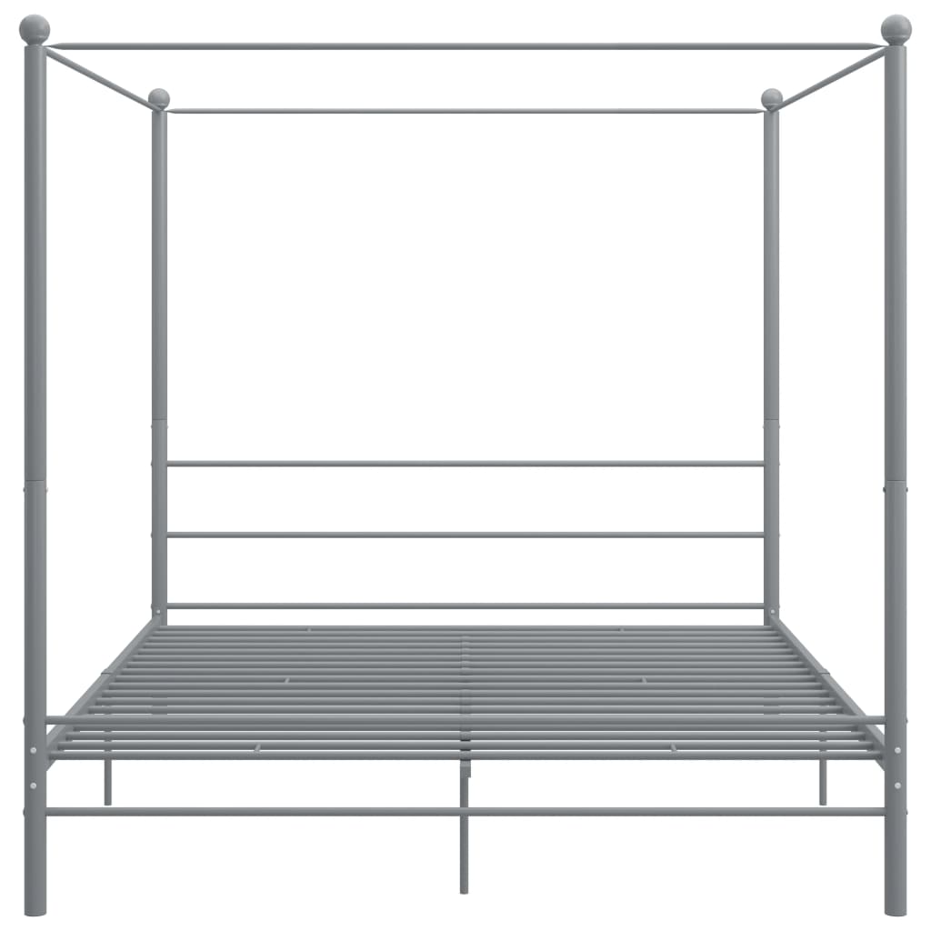 Hemelbedframe Metaal 180 x 200 cm Grijs