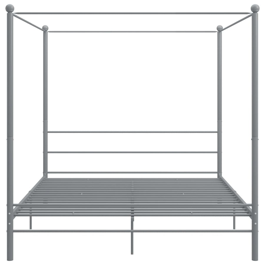 Hemelbedframe Metaal 180 x 200 cm Grijs