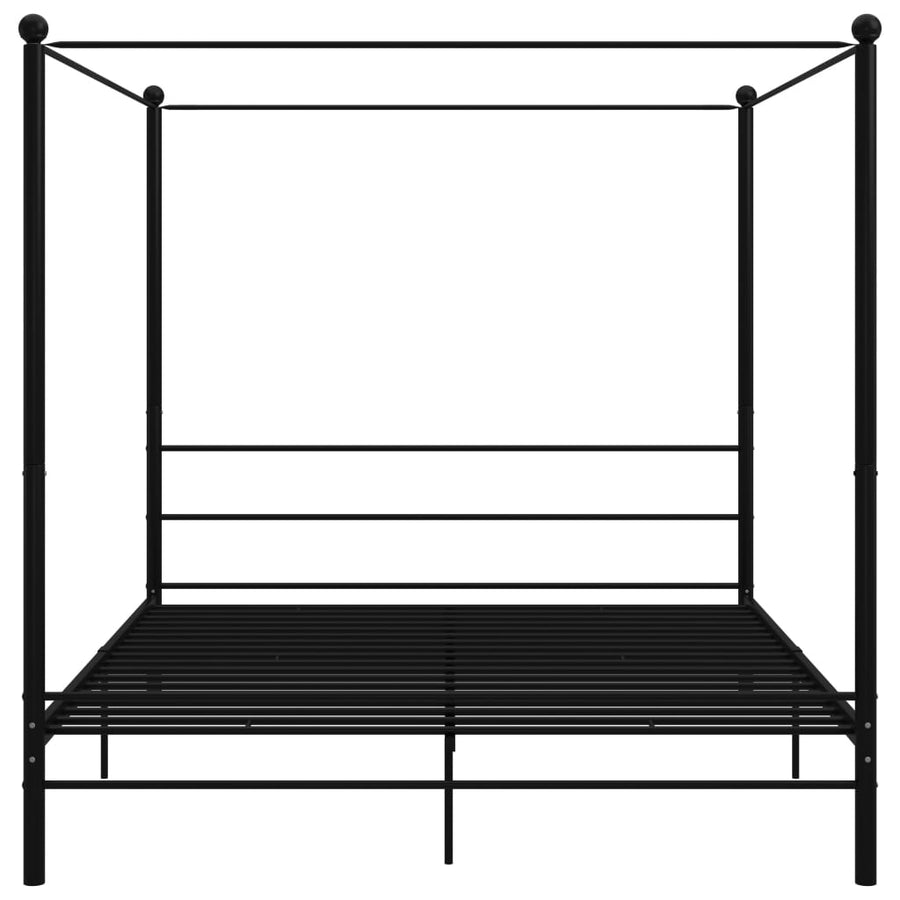 Hemelbedframe Metaal 200 x 200 cm Zwart