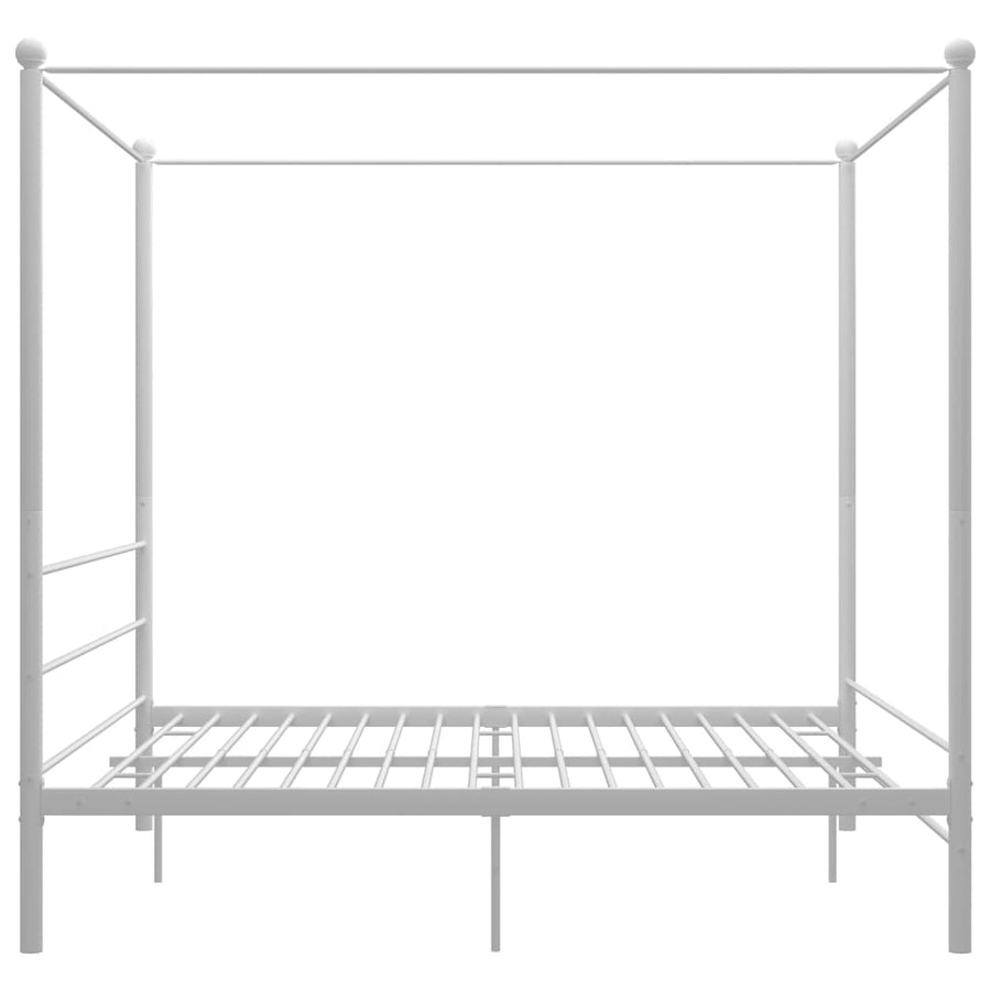 Hemelbedframe Metaal 200 x 200 cm Wit
