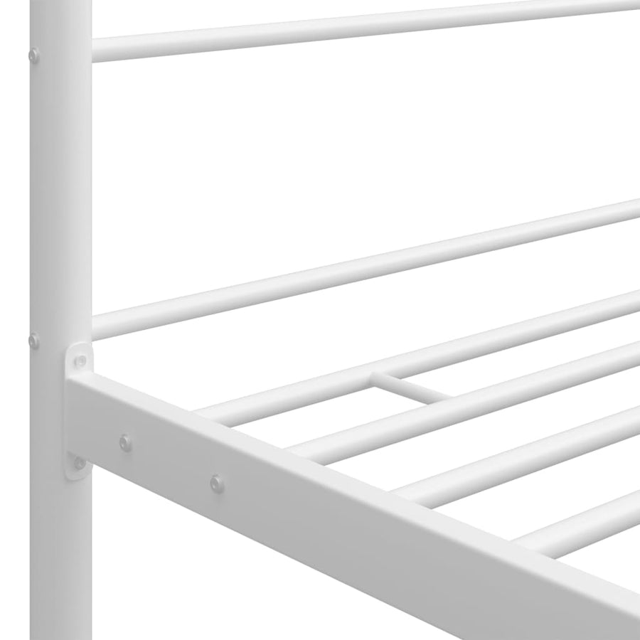 Hemelbedframe Metaal 200 x 200 cm Wit